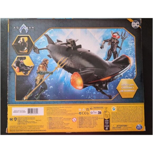 DC Aquaman Black Manta Battle Set Vehicle Submarine Lights Sounds Toy - Picture 5 of 12